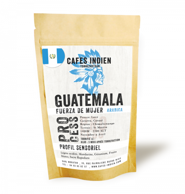 GUATEMALA FUERZA DE MUJER -CAFES-INDIEN-TYPE